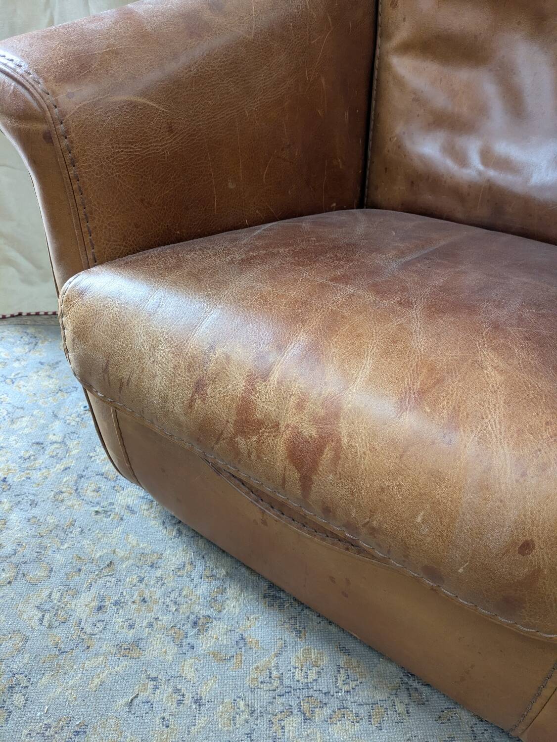 Pair of leather armchairs
