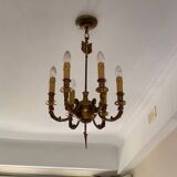 Lot d’un lustre et 2 appliques