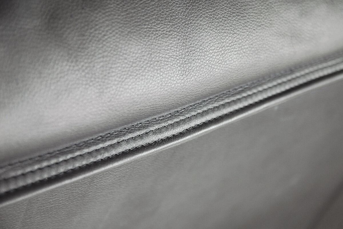 Grey Leather Danish Monza Armchairs by Jens Juul Eilersen for Niels Eilersen, 1970s, Set of 2