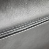 Grey Leather Danish Monza Armchairs by Jens Juul Eilersen for Niels Eilersen, 1970s, Set of 2