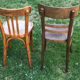 Série de 4 chaises bistrot dépareillées