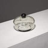 Yellow spotted glass sugar bowl, 1930s