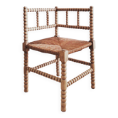 Chaise d'angle vintage rénovée, années 50