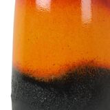 Fat Lava West Germany Vase Earthenware Scheurich Orange Red Black 408-40