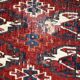 Ancient turkmen yomud handmade carpet 70cm x 118cm 1900s, 1c725