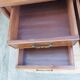 English desk and lyre chair, leather, extensions.