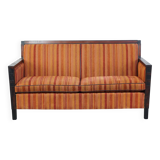 Canapé 2,5 places Art Déco en tissu coloré