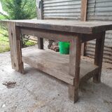 Mid-Century vintage carpenter's workbench