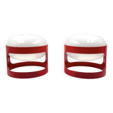 Joe Colombo, space age set of 2 mod. KD27 table lamps, Kartell Italy 1970s