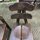 6 brutalist chairs in solid oak
