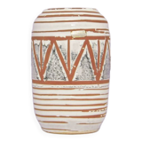 Vintage medium white geometric west germany vase scheurich