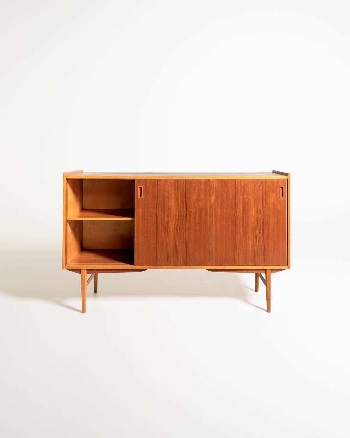 Scandinavian teak and oak highboard, 1960s