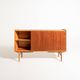 Scandinavian teak and oak highboard, 1960s