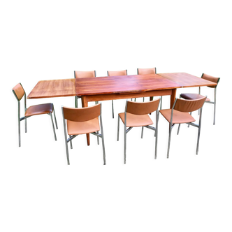 Dining set chairs and table 1960