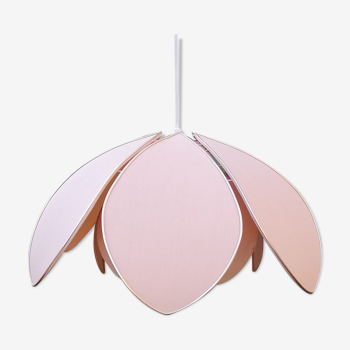 Suspension Altus Robert de Schuytener lampe fleur de lotus, rose vintage années 60 laiton