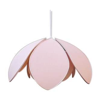 Suspension Altus Robert de Schuytener lampe fleur de lotus, rose vintage années 60 laiton