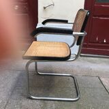 Marcel Breuer armchair, chrome and black chair