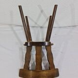 10 chaises de bistrot vintage en bois massif de chêne