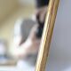 Vintage Deknudt mirror in gilded wood 45cm - labeled