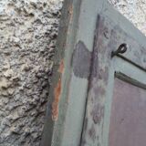 Old green patina door