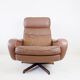 Fauteuil cuir avec pouf de Madsen & Schübel pour Bovenkamp