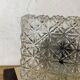 Square wall light or ceiling light in transparent glass, vintage fixture.