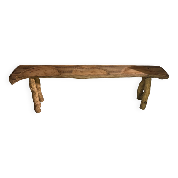 Banc ancien en bois massif – esprit maison de campagne