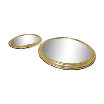 2 old mirror trays