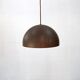 Massive patinated copper lamp - Denmark 60's