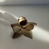 Metal candle holder, handmade object 1940-50