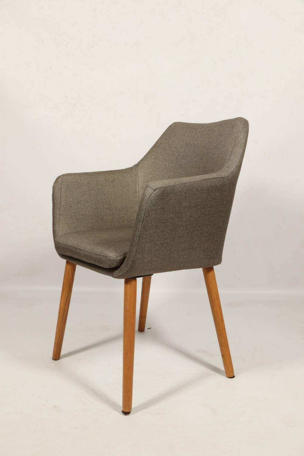 Vintage fauteuil de bureau gris anthracite chêne clair chaise de bureau moderne design
