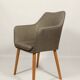 Vintage fauteuil de bureau gris anthracite chêne clair chaise de bureau moderne design