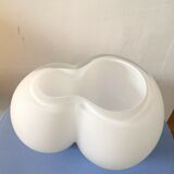 Vase design forme libre verre blanc épais