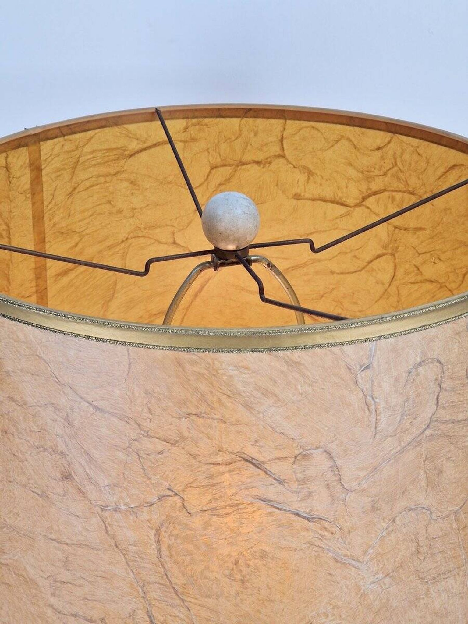 Lampe de table en plâtre ribbé vintage, années 1970