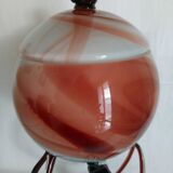 Globe vase with Murano glass lid