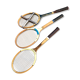 Set of 3 vintage tennis rackets with bag