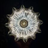 Vintage holophane glass lampshade pendant light