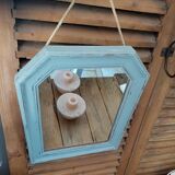 Mirror frame in patinated wood deco