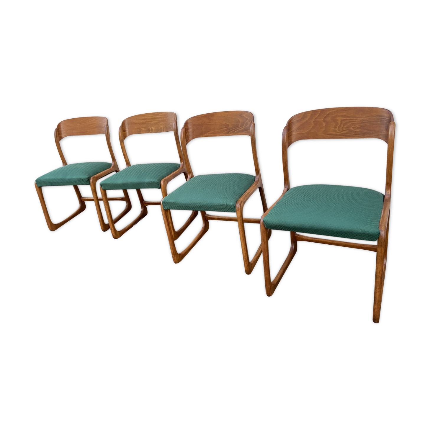 Series of 4 chairs Baumann 60s