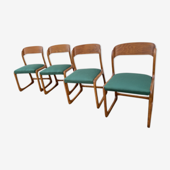 Series of 4 chairs Baumann 60s