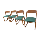 Series of 4 chairs Baumann 60s