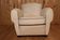 White leather club chair