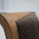1950s, Danish 3-seater sofa, furniture wool, solid carved oak wood.