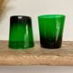 5 grands verres verts vintage
