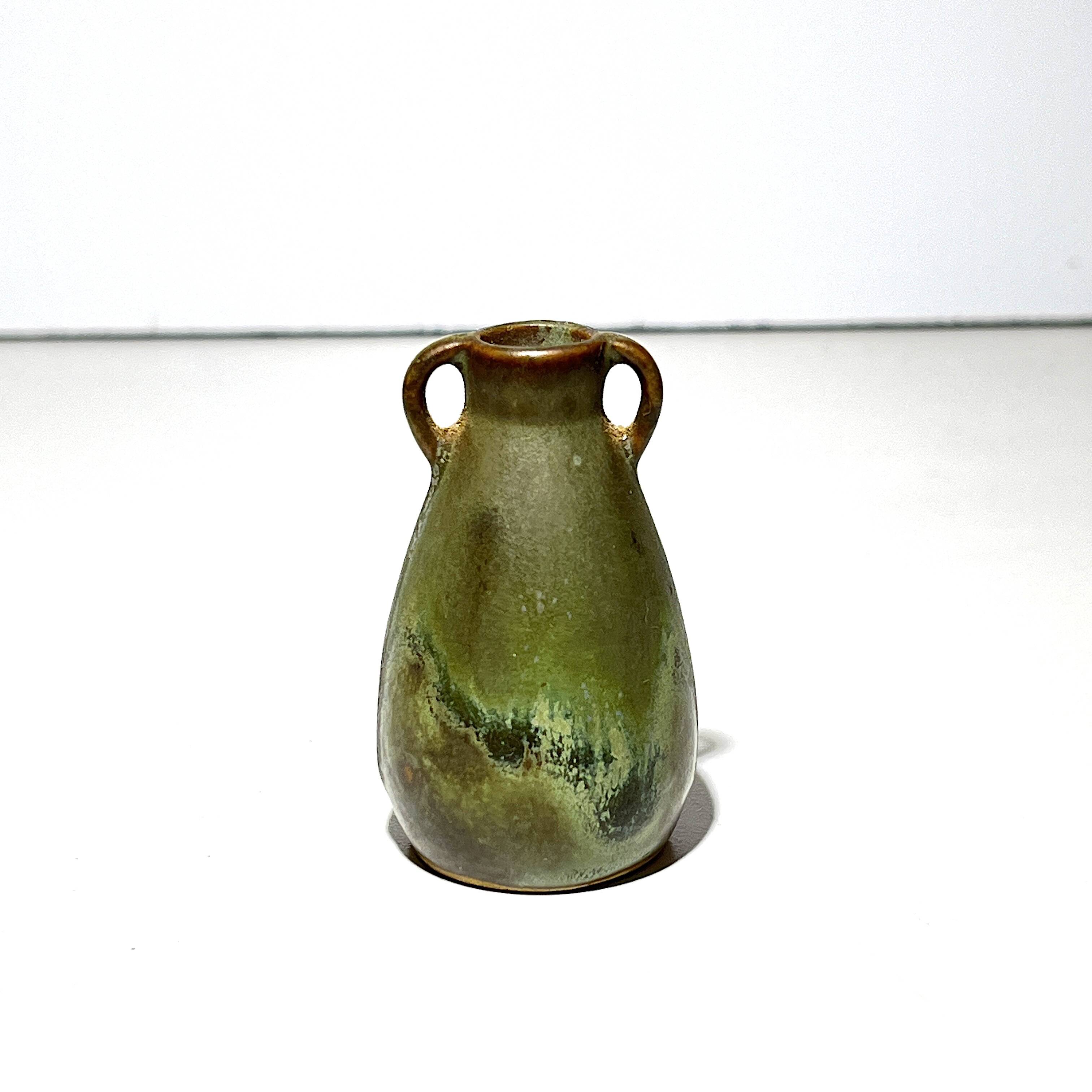 Set of 7 miniature stoneware vases, Denbac & Charles Greber, France, early 20th century