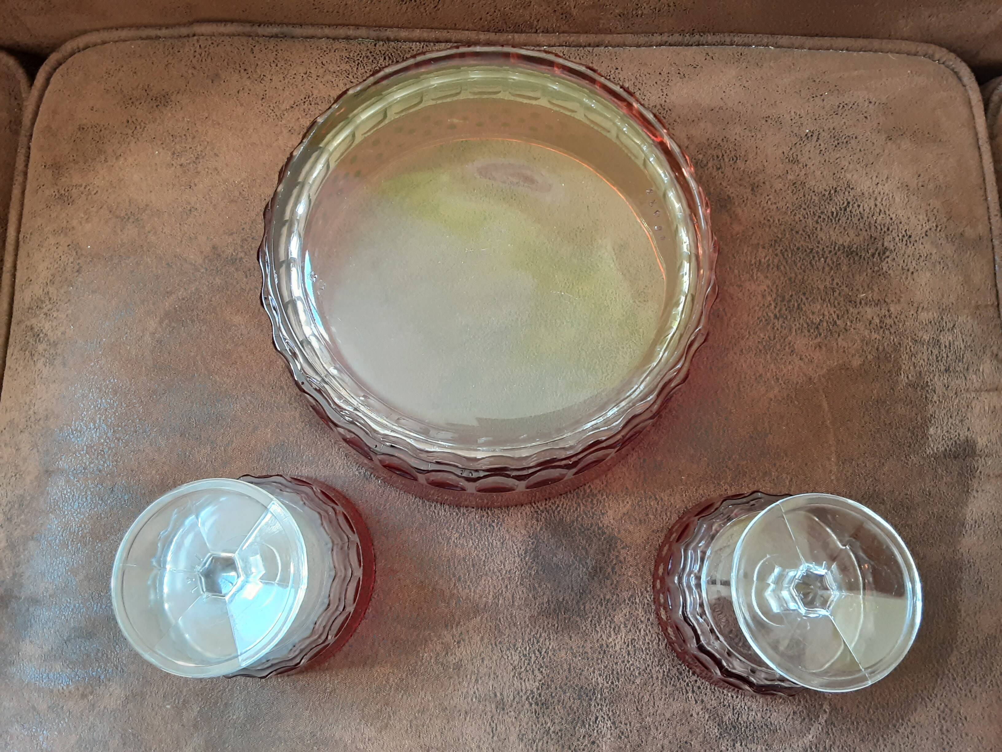 Salad bowl set and its 2 crystal cups