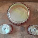 Salad bowl set and its 2 crystal cups