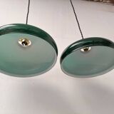 Green opaline pendant lights