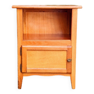 Golden oak bedside table from the 70s