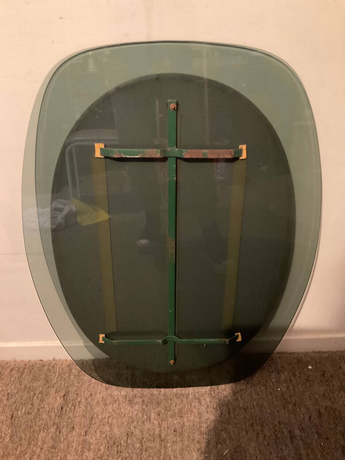 Vintage smoked glass mirror from the 70s